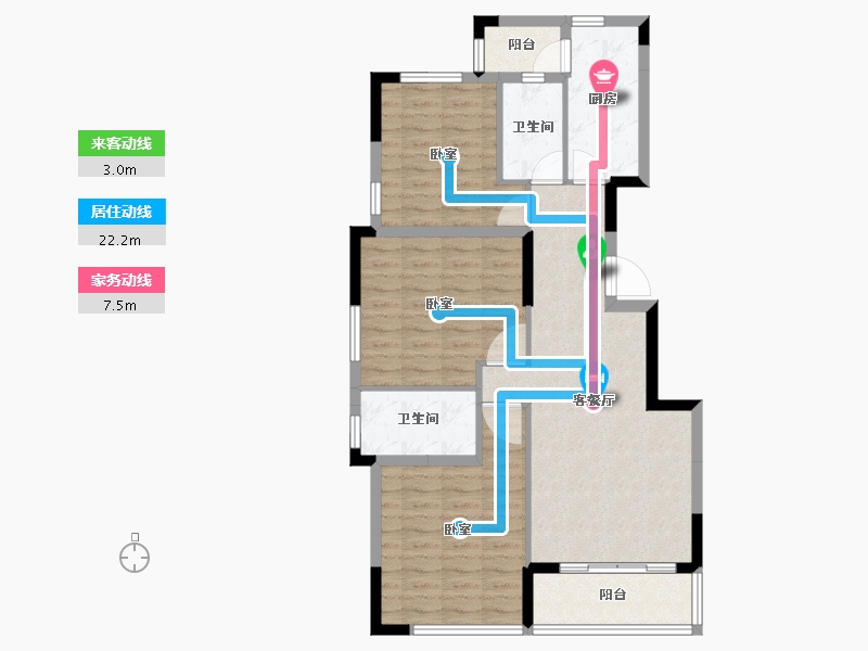 广东省-江门市-金泽世家-89.94-户型库-动静线