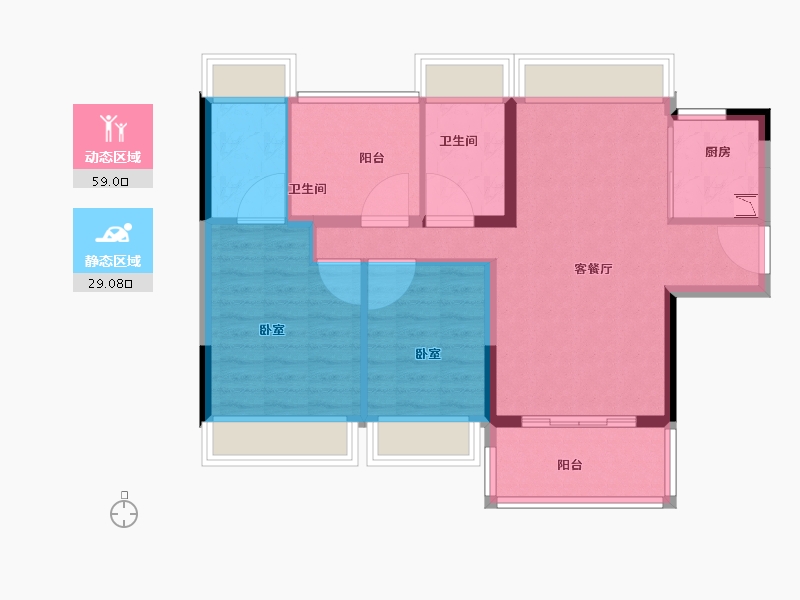 广东省-广州市-美的华发·天珀-79.01-户型库-动静分区