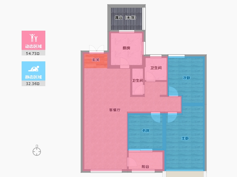 山东省-泰安市-泰实学府春天-82.00-户型库-动静分区