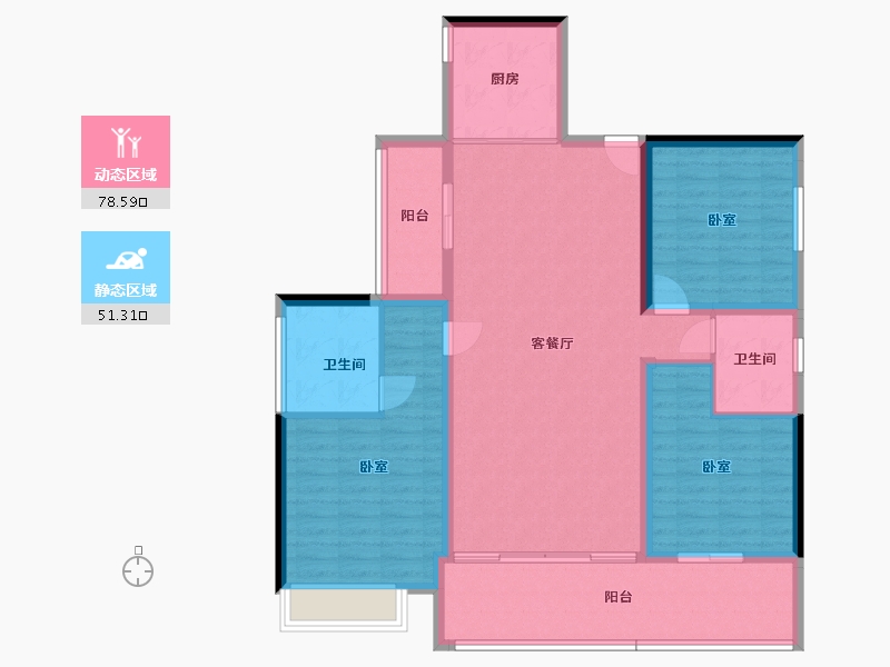 湖南省-郴州市-桂东县汇达豪庭-117.62-户型库-动静分区