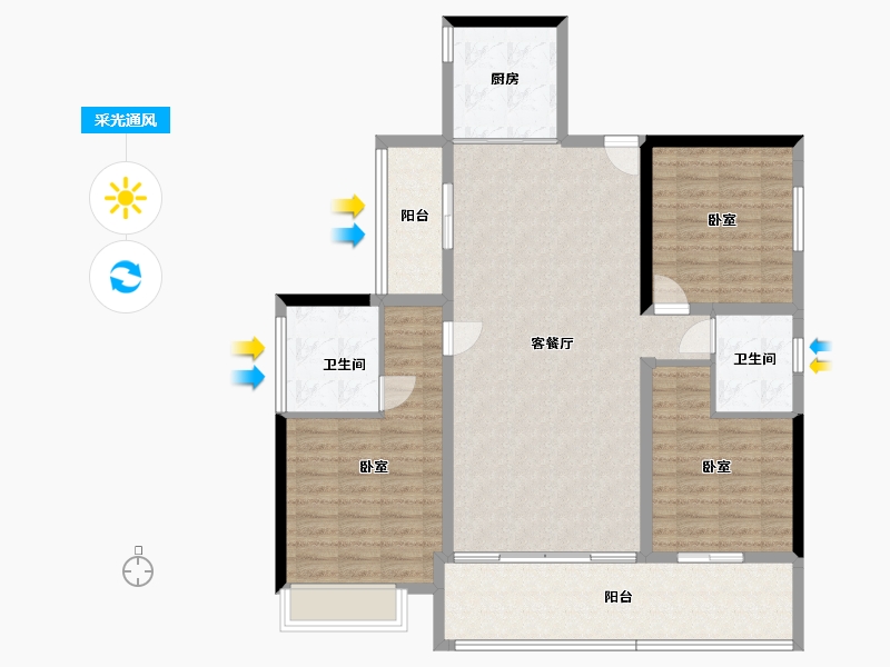 湖南省-郴州市-桂东县汇达豪庭-117.62-户型库-采光通风