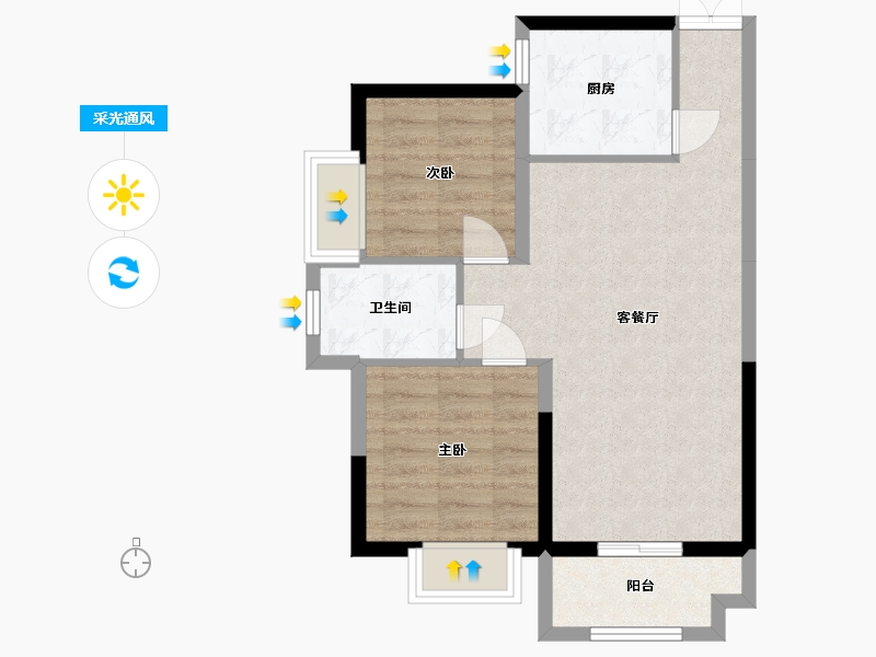 湖南省-长沙市-大学里-60.10-户型库-采光通风