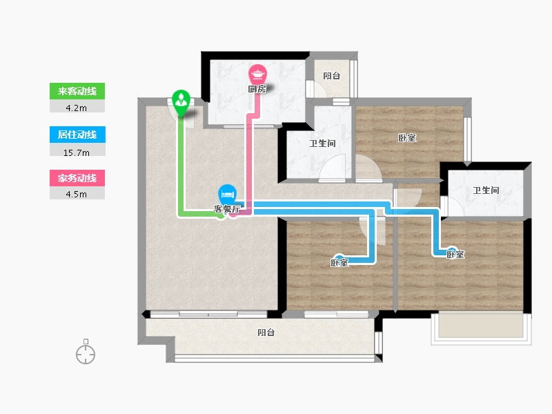 广东省-江门市-保利中央公馆-82.00-户型库-动静线