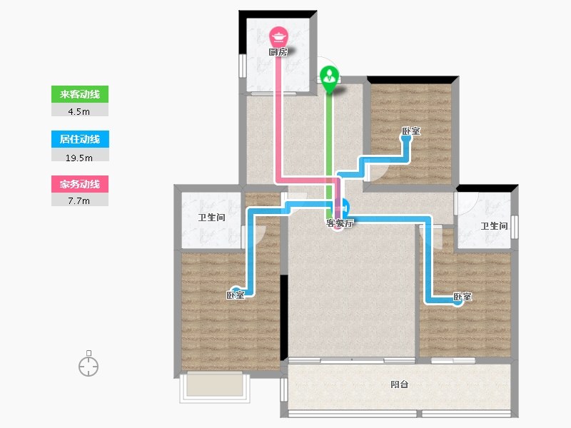 湖南省-郴州市-桂东县汇达豪庭-103.34-户型库-动静线