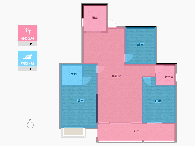 湖南省-郴州市-桂东县汇达豪庭-103.34-户型库-动静分区