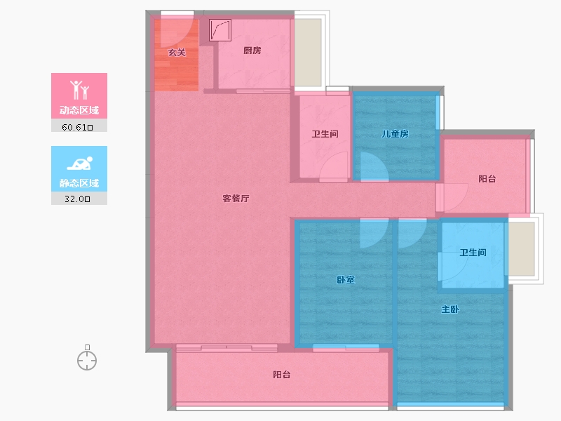 广东省-惠州市-华廷悦府-82.62-户型库-动静分区