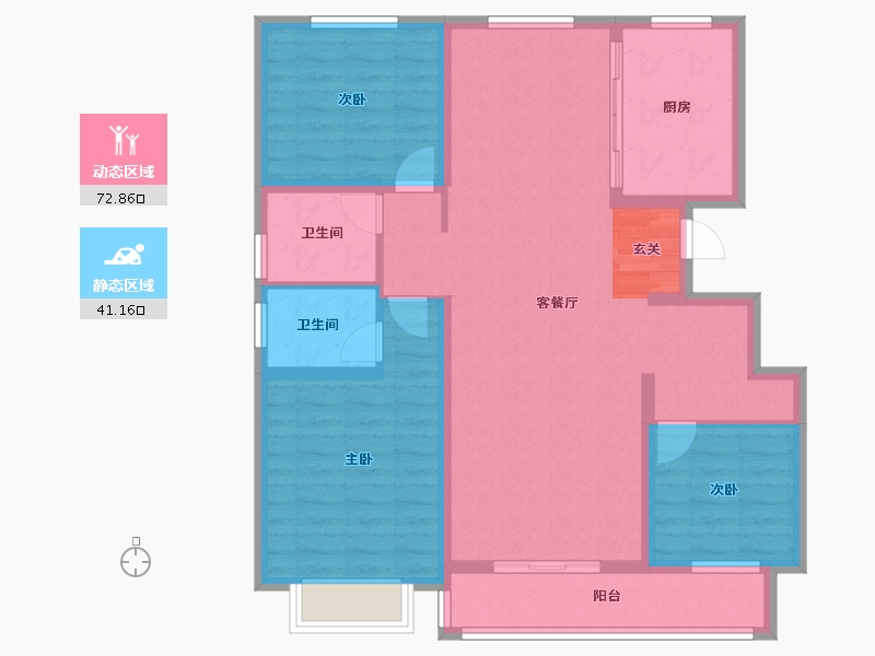 山东省-泰安市-洸河水岸-102.00-户型库-动静分区