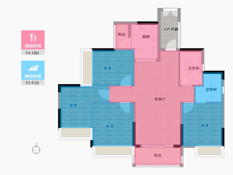 广东省-佛山市-首创禧瑞园著-99.00-户型库-动静分区