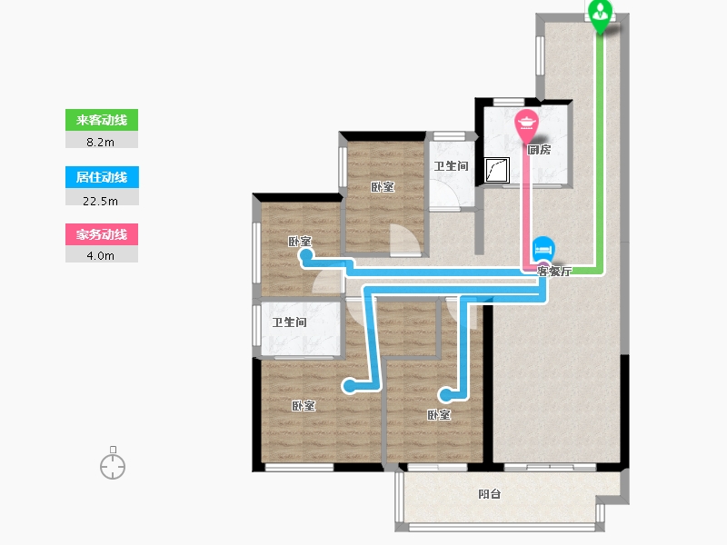 广东省-汕尾市-万德隆·阳光城·愉景湾-104.00-户型库-动静线