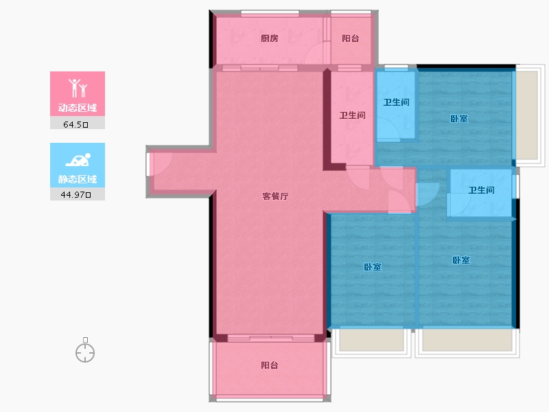 广东省-湛江市-沿江壹号-98.58-户型库-动静分区