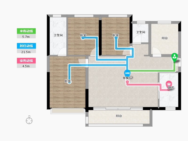 广东省-佛山市-广佛里智慧慢城-95.98-户型库-动静线