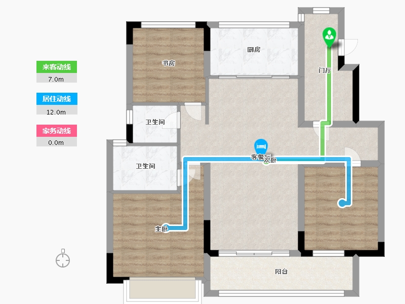 安徽省-蚌埠市-上河时代天悦-92.24-户型库-动静线