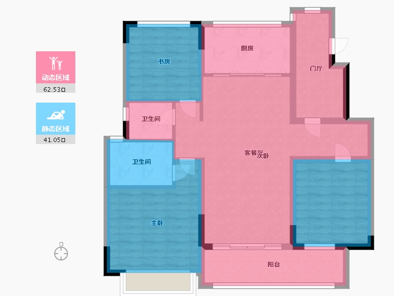 安徽省-蚌埠市-上河时代天悦-92.24-户型库-动静分区