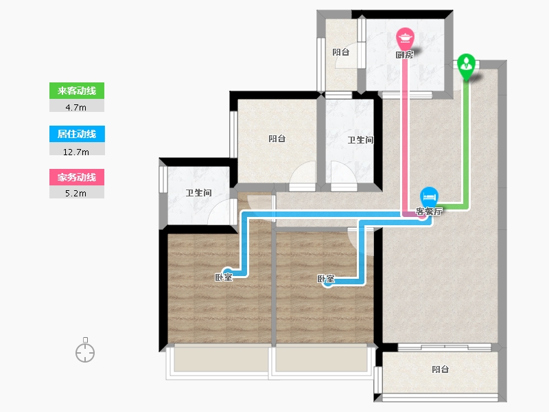 广东省-佛山市-广佛里智慧慢城-77.43-户型库-动静线