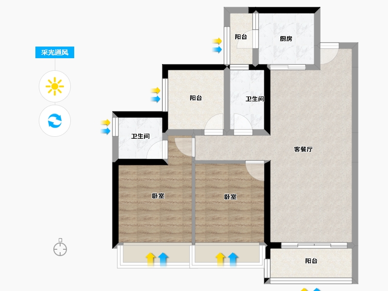 广东省-佛山市-广佛里智慧慢城-77.43-户型库-采光通风