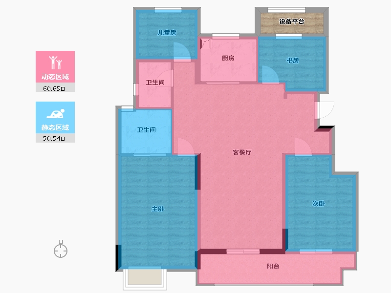 湖南省-长沙市-奥园世家-103.06-户型库-动静分区