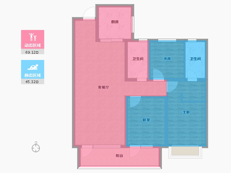 山东省-青岛市-海尔产城创东方学府-102.10-户型库-动静分区