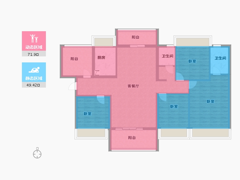 广东省-湛江市-奥园滨海尚居-108.00-户型库-动静分区