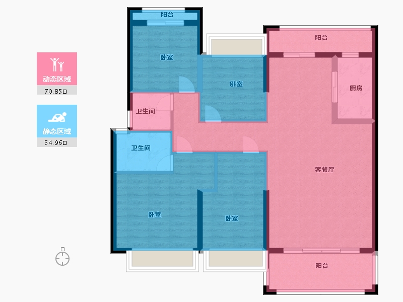 广东省-梅州市-梅州客天下东城森林湖-113.00-户型库-动静分区