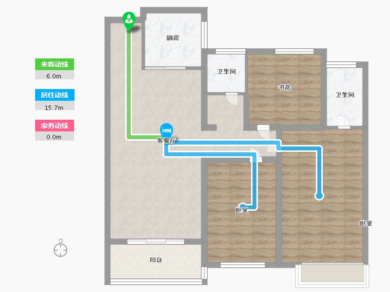 江苏省-镇江市-大亚第一城·玺园-96.00-户型库-动静线