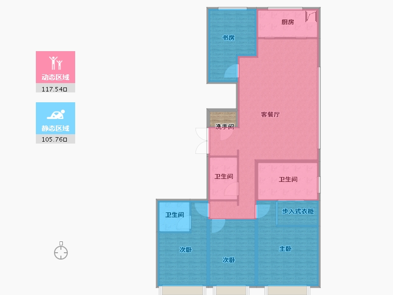 吉林省-长春市-华润中心-208.00-户型库-动静分区