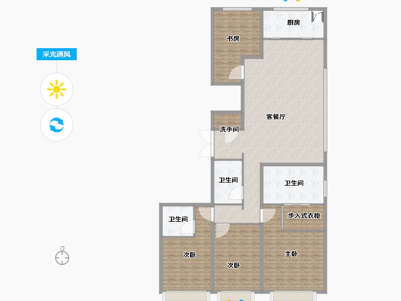 吉林省-长春市-华润中心-208.00-户型库-采光通风