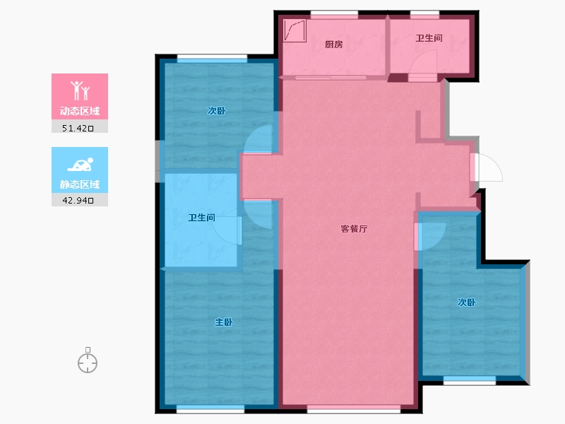 吉林省-长春市-金地名著-84.15-户型库-动静分区