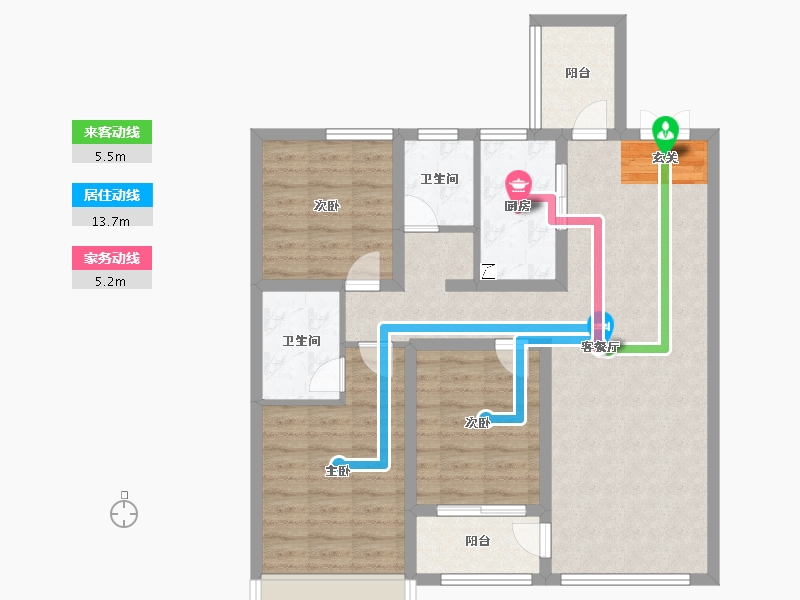 山东省-泰安市-泰实学府春天-92.00-户型库-动静线