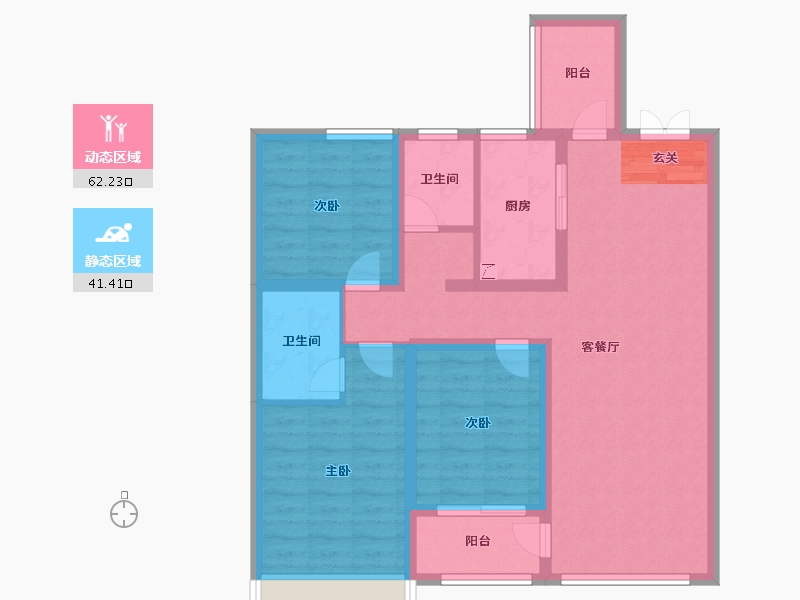 山东省-泰安市-泰实学府春天-92.00-户型库-动静分区