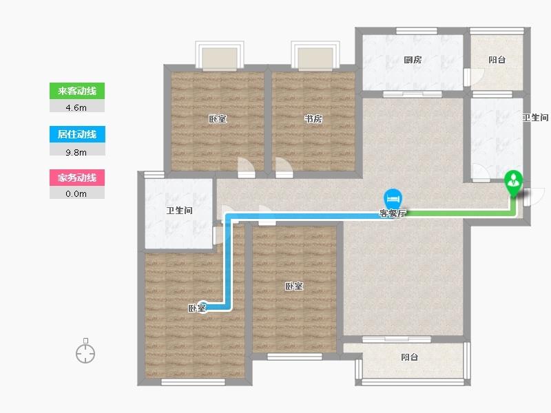 江苏省-镇江市-大亚第一城·玺园-123.00-户型库-动静线