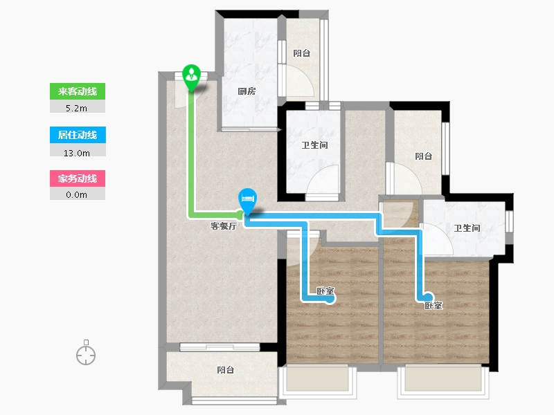 广东省-佛山市-招商岸芷汀兰-81.01-户型库-动静线