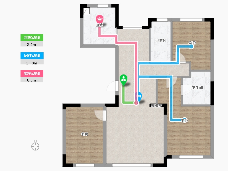 吉林省-长春市-万盛珑玺-89.21-户型库-动静线