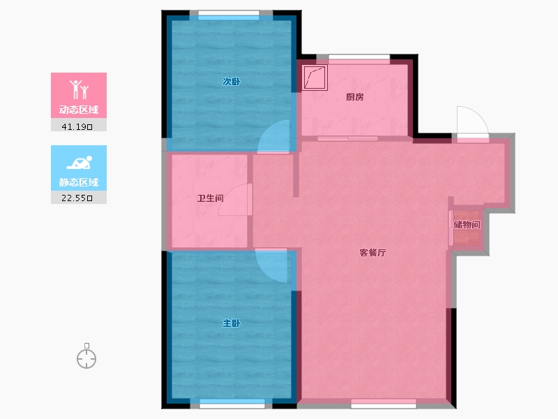 吉林省-长春市-金地名著-56.82-户型库-动静分区