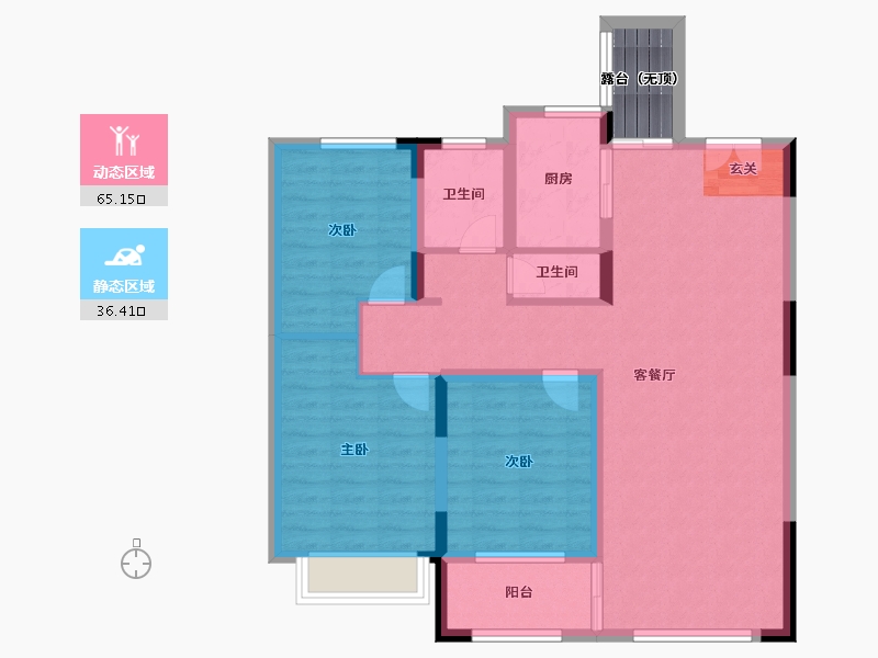 山东省-泰安市-泰实学府春天-94.00-户型库-动静分区