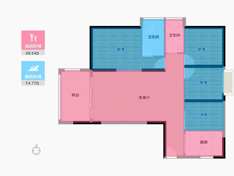 广东省-江门市-沃华中环广场-112.31-户型库-动静分区