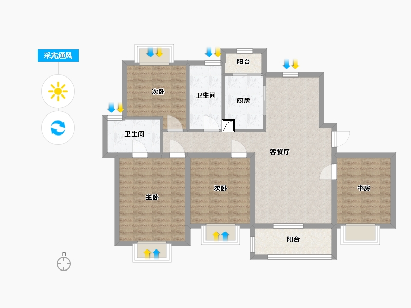 西藏自治区-昌都地区-鸿瑞澜台郡-97.79-户型库-采光通风