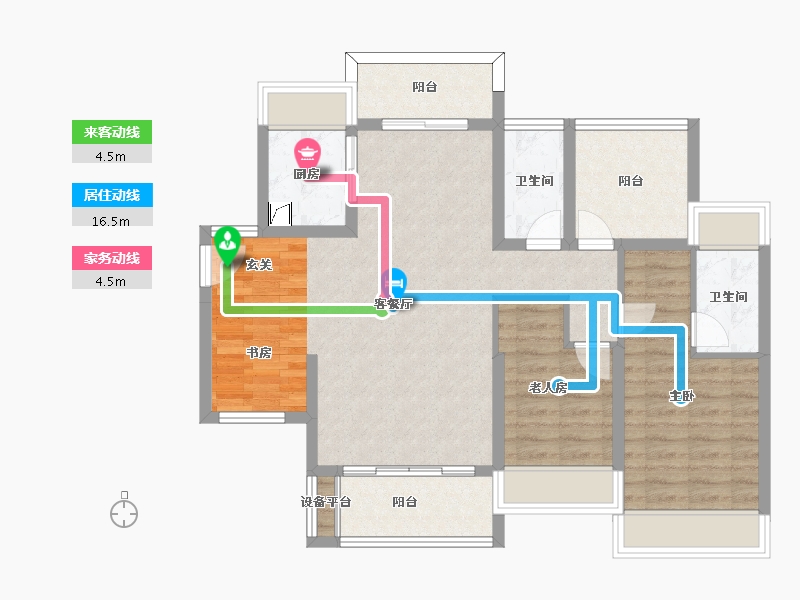 广东省-惠州市-华廷悦府-91.31-户型库-动静线