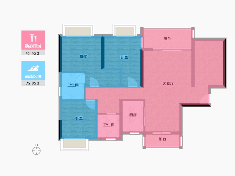 广东省-河源市-东海国际新城-94.41-户型库-动静分区