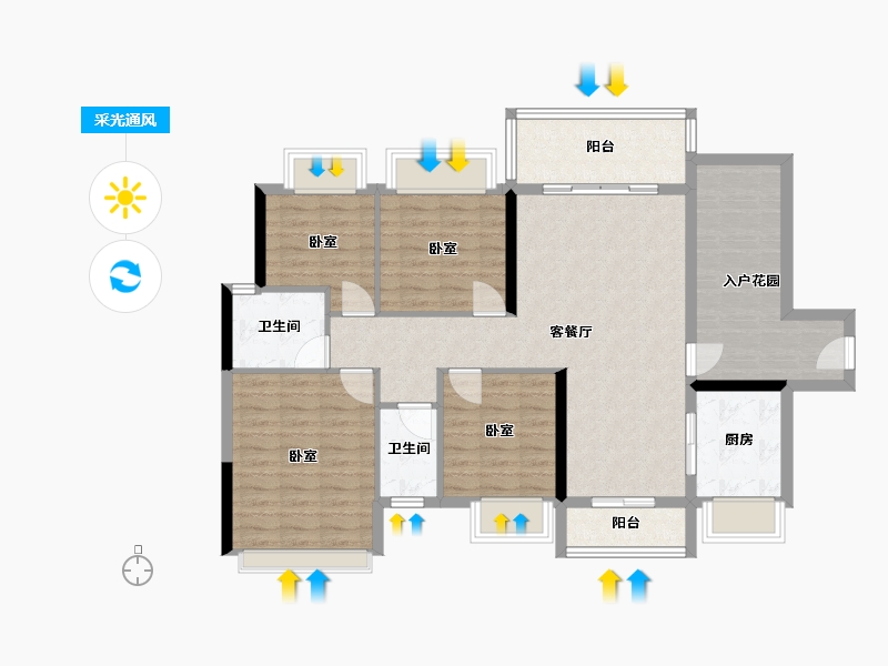 广东省-河源市-东海国际新城-106.35-户型库-采光通风