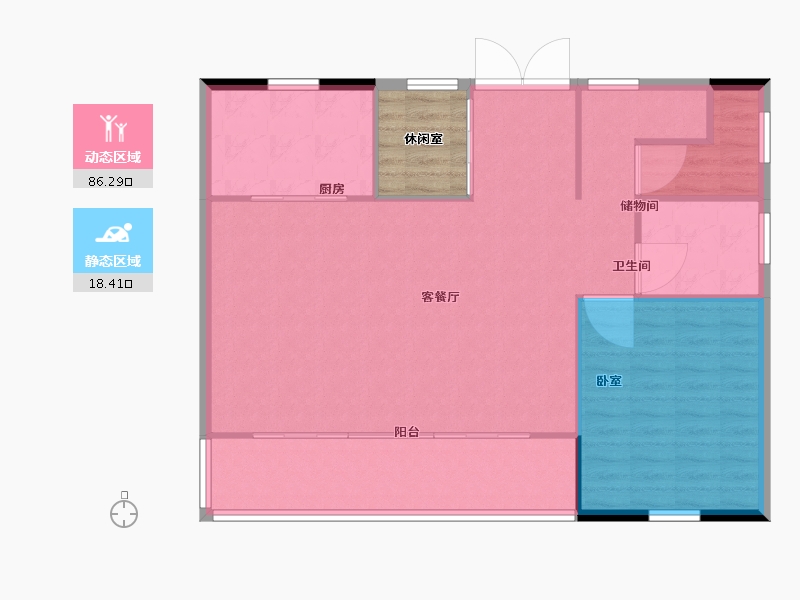 江苏省-苏州市-中梁独墅御湖-102.00-户型库-动静分区