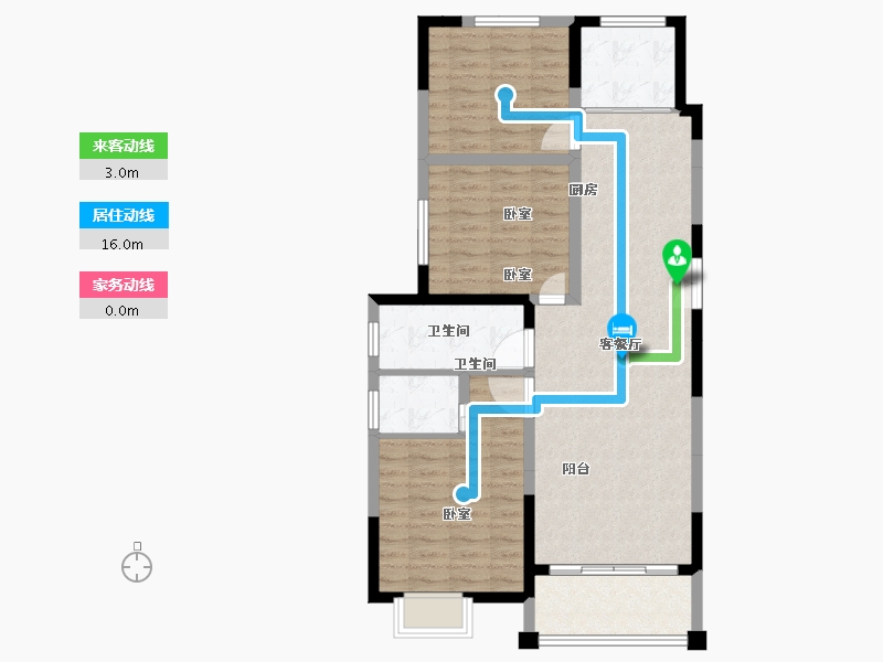 河南省-商丘市-国奥·玫瑰园-90.62-户型库-动静线