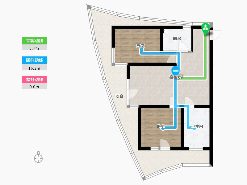 辽宁省-葫芦岛市-海天印象-84.53-户型库-动静线