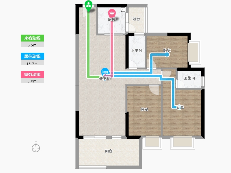 广东省-惠州市-奥园天翔誉峰-95.12-户型库-动静线