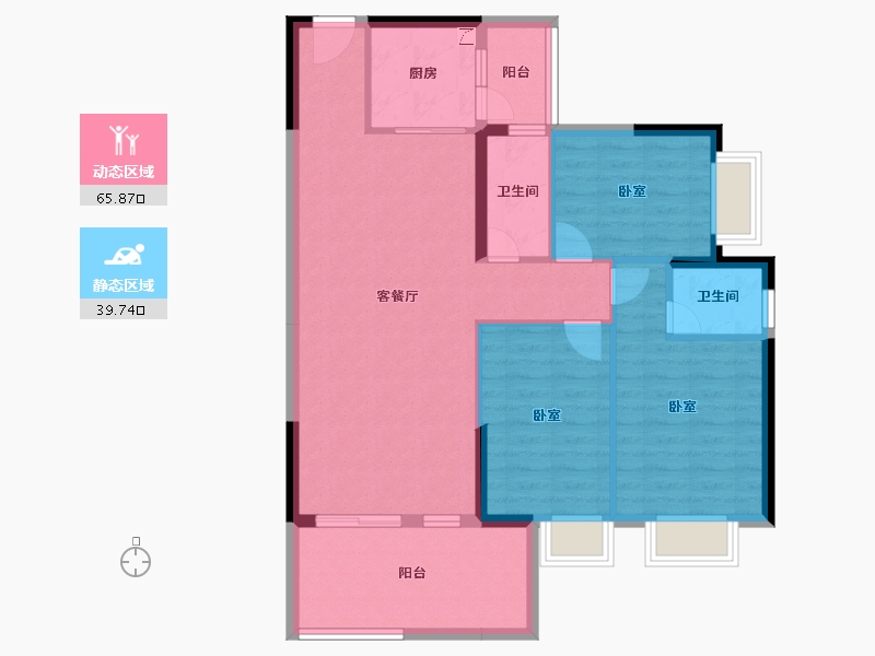 广东省-惠州市-奥园天翔誉峰-95.12-户型库-动静分区