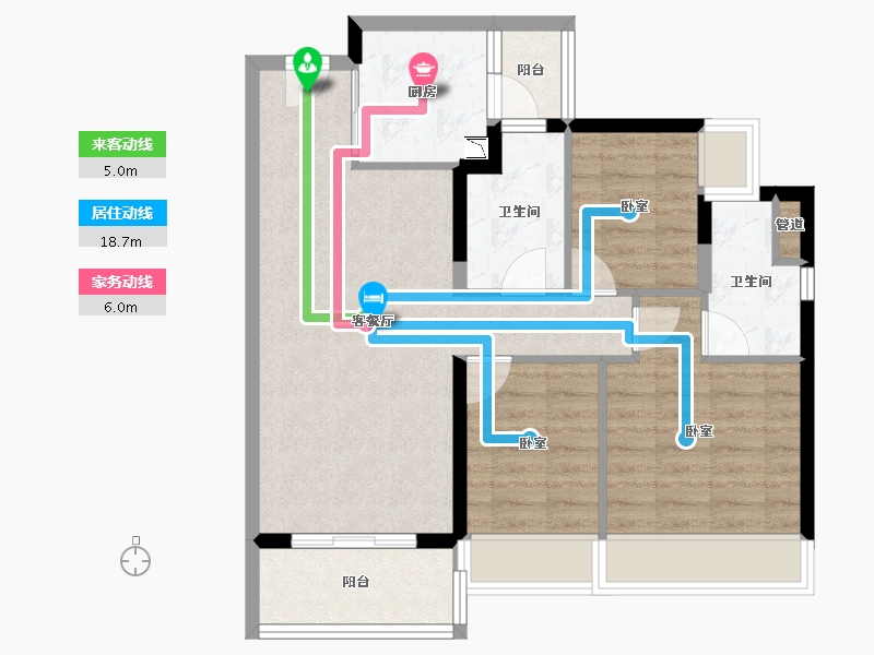 广东省-河源市-河源美的云筑-74.06-户型库-动静线