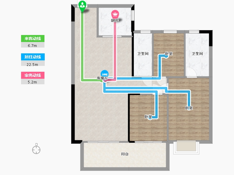 湖南省-衡阳市-愿景铂悦府-104.31-户型库-动静线