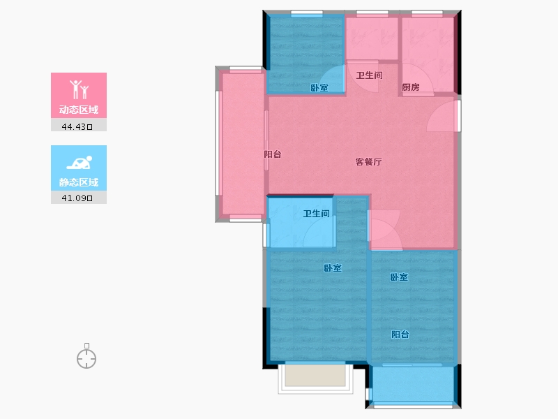 浙江省-嘉兴市-梅里江南-78.01-户型库-动静分区