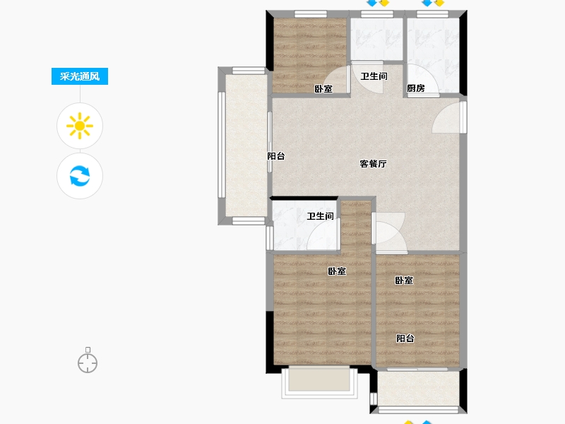 浙江省-嘉兴市-梅里江南-78.01-户型库-采光通风