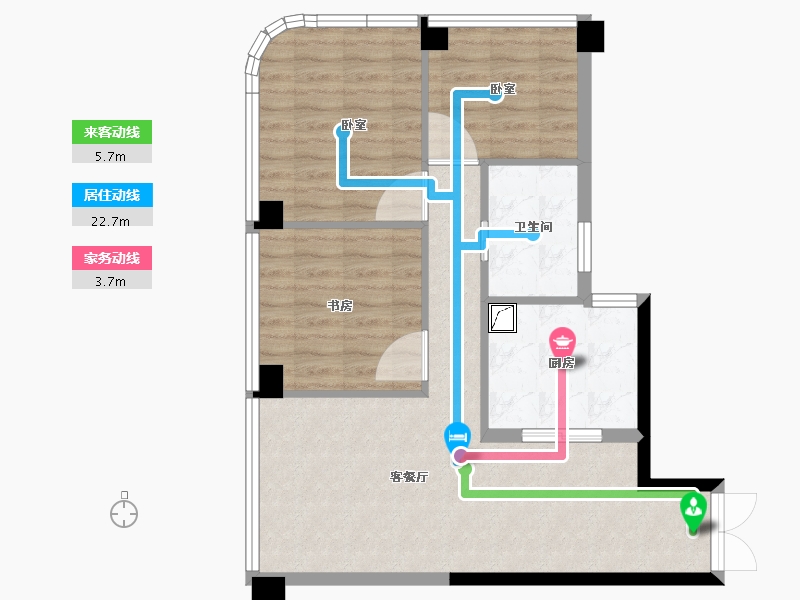 广东省-珠海市-中国铁建大厦-72.69-户型库-动静线