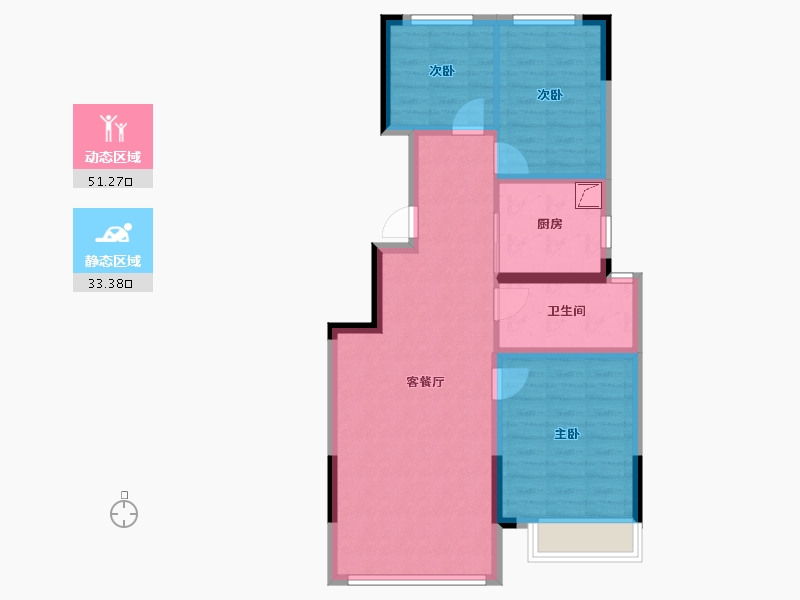 吉林省-长春市-保利云上-75.44-户型库-动静分区